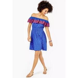 NWOT Lilly Pulitzer Kamala Off-The-Shoulder Dress‎ - MSRP $168 - Size Large